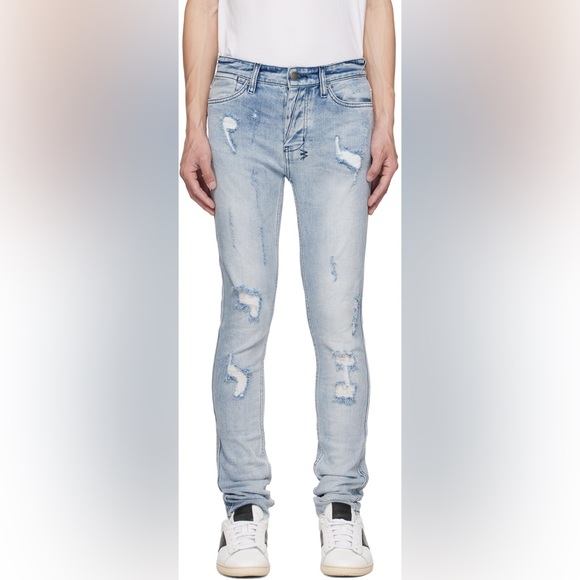 Ksubi Blue Van Winkle Trashed Dreams Jeans Visitar Sz 33x32